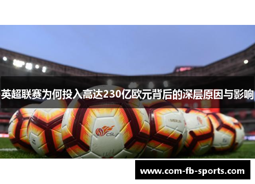 英超联赛为何投入高达230亿欧元背后的深层原因与影响 英超联赛为何投入高达230亿欧元背后的深层原因与影响